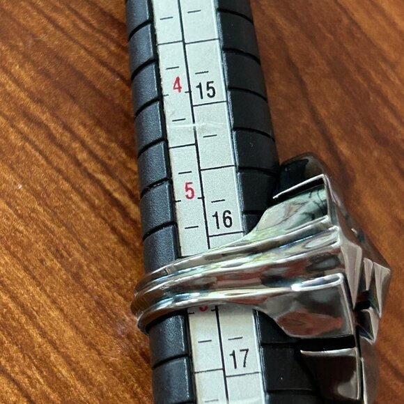 MARGO MANHATTAN "Maxine" Black Rhodium Cross Ring 6 - Picture 7 of 7